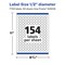 Avery Matte White Removable Round Labels with Sure Feed Technology, Print-to-the-Edge, .5" diameter